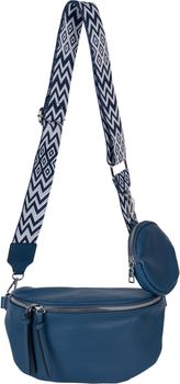 styleBREAKER Damen Halbmond Crossbody Schultertaschen Set 2-Teilig, Schultergurt mit Zick-Zack Rauten Muster 02012396