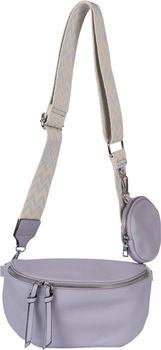 styleBREAKER Damen Halbmond Crossbody Schultertaschen Set 2-Teilig, Schultergurt mit Zick-Zack Rauten Muster 02012396