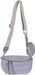styleBREAKER Damen Halbmond Crossbody Schultertaschen Set 2-Teilig, Schultergurt mit Zick-Zack Rauten Muster 02012396