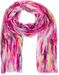 styleBREAKER Damen Schal mit buntem Streifen Farbverlauf Muster und Metallic Akzenten, Stola mehrfarbig gestreift 01016222