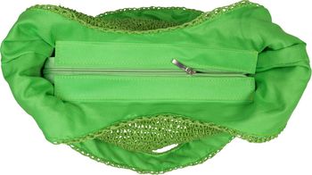 styleBREAKER Damen Papierstroh Beuteltasche mit langen Henkeln | sommerliche Flechttasche mit Reißverschluss | Strandtasche Schultertasche