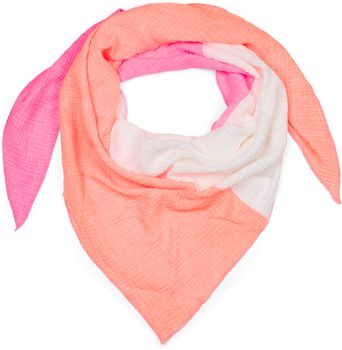 styleBREAKER Damen Musselin Dreieckstuch 3-farbig | Pastell Schal aus Baumwolle für Frühling & Sommer | Leichtes Dreieckstuch aus Musselin Stoff | Made in Italy