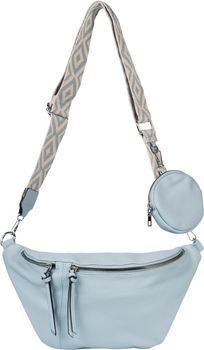styleBREAKER Damen Halbmond Crossbody Schultertaschen Set 3-Teilig, Schultergurt mit Muster, Schlüsselanhänger, Börse 02012398