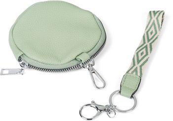 styleBREAKER Damen Halbmond Crossbody Schultertaschen Set 3-Teilig, Schultergurt mit Muster, Schlüsselanhänger, Börse 02012398