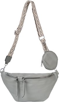 styleBREAKER Damen Halbmond Crossbody Schultertaschen Set 3-Teilig, Schultergurt mit Muster, Schlüsselanhänger, Börse 02012398