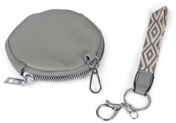 styleBREAKER Damen Halbmond Crossbody Schultertaschen Set 3-Teilig, Schultergurt mit Muster, Schlüsselanhänger, Börse 02012398