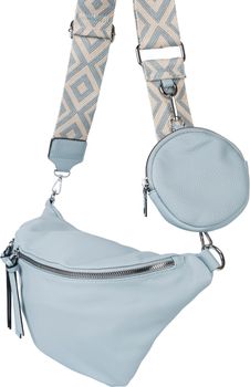 styleBREAKER Damen Halbmond Crossbody Schultertaschen Set 3-Teilig, Schultergurt mit Muster, Schlüsselanhänger, Börse 02012398