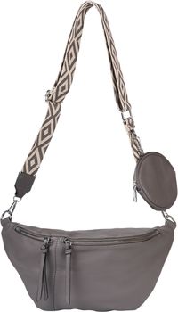 styleBREAKER Damen Halbmond Crossbody Schultertaschen Set 3-Teilig, Schultergurt mit Muster, Schlüsselanhänger, Börse 02012398