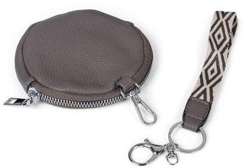 styleBREAKER Damen Halbmond Crossbody Schultertaschen Set 3-Teilig, Schultergurt mit Muster, Schlüsselanhänger, Börse 02012398