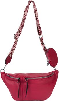 styleBREAKER Damen Halbmond Crossbody Schultertaschen Set 3-Teilig, Schultergurt mit Muster, Schlüsselanhänger, Börse 02012398