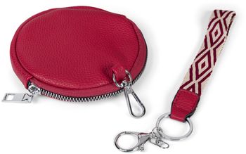styleBREAKER Damen Halbmond Crossbody Schultertaschen Set 3-Teilig, Schultergurt mit Muster, Schlüsselanhänger, Börse 02012398