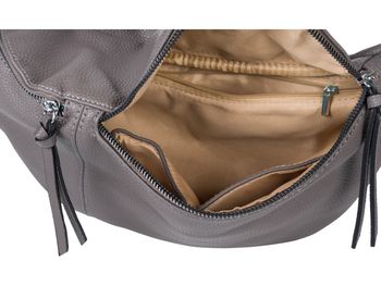 styleBREAKER Damen Halbmond Crossbody Schultertaschen Set 3-Teilig, Schultergurt mit Muster, Schlüsselanhänger, Börse 02012398