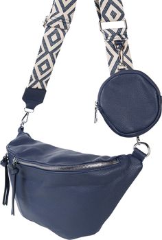 styleBREAKER Damen Halbmond Crossbody Schultertaschen Set 3-Teilig, Schultergurt mit Muster, Schlüsselanhänger, Börse 02012398