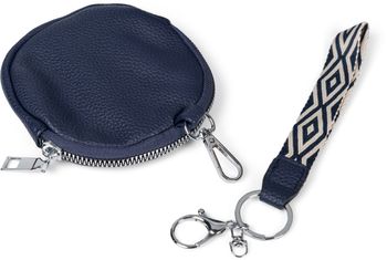 styleBREAKER Damen Halbmond Crossbody Schultertaschen Set 3-Teilig, Schultergurt mit Muster, Schlüsselanhänger, Börse 02012398