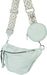 styleBREAKER Damen Halbmond Crossbody Schultertaschen Set 3-Teilig, Schultergurt mit Muster, Schlüsselanhänger, Börse 02012398