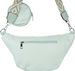 styleBREAKER Damen Halbmond Crossbody Schultertaschen Set 3-Teilig, Schultergurt mit Muster, Schlüsselanhänger, Börse 02012398