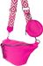 styleBREAKER Damen Halbmond Crossbody Schultertaschen Set 3-Teilig, Schultergurt mit Muster, Schlüsselanhänger, Börse 02012398