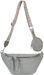 styleBREAKER Damen Halbmond Crossbody Schultertaschen Set 3-Teilig, Schultergurt mit Muster, Schlüsselanhänger, Börse 02012398