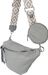 styleBREAKER Damen Halbmond Crossbody Schultertaschen Set 3-Teilig, Schultergurt mit Muster, Schlüsselanhänger, Börse 02012398
