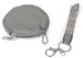 styleBREAKER Damen Halbmond Crossbody Schultertaschen Set 3-Teilig, Schultergurt mit Muster, Schlüsselanhänger, Börse 02012398