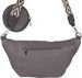 styleBREAKER Damen Halbmond Crossbody Schultertaschen Set 3-Teilig, Schultergurt mit Muster, Schlüsselanhänger, Börse 02012398