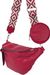 styleBREAKER Damen Halbmond Crossbody Schultertaschen Set 3-Teilig, Schultergurt mit Muster, Schlüsselanhänger, Börse 02012398