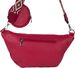 styleBREAKER Damen Halbmond Crossbody Schultertaschen Set 3-Teilig, Schultergurt mit Muster, Schlüsselanhänger, Börse 02012398