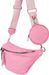 styleBREAKER Damen Halbmond Crossbody Schultertaschen Set 3-Teilig, Schultergurt mit Muster, Schlüsselanhänger, Börse 02012398