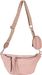 styleBREAKER Damen Halbmond Crossbody Schultertaschen Set 3-Teilig, Schultergurt mit Muster, Schlüsselanhänger, Börse 02012398