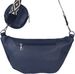 styleBREAKER Damen Halbmond Crossbody Schultertaschen Set 3-Teilig, Schultergurt mit Muster, Schlüsselanhänger, Börse 02012398