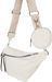 styleBREAKER Damen Halbmond Crossbody Schultertaschen Set 3-Teilig, Schultergurt mit Muster, Schlüsselanhänger, Börse 02012398
