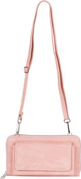 styleBREAKER Damen Handy Geldbörse mit Schultergurt und RFID Kartenhülle | Crossbody Umhängetasche mit Handyfach Reißverschluss Clutch 20x11 cm