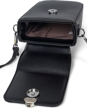styleBREAKER Damen Box Bag Umhängetasche Einfarbig mit Magnetverschluss, 8 Kartenfächer mit Druckknopf, Crossbag 02012399