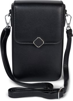 styleBREAKER Damen Box Bag Umhängetasche Einfarbig mit Magnetverschluss, 8 Kartenfächer mit Druckknopf, Crossbag 02012399