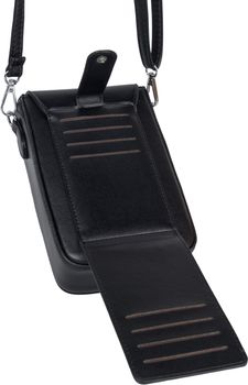 styleBREAKER Damen Box Bag Umhängetasche Einfarbig mit Magnetverschluss, 8 Kartenfächer mit Druckknopf, Crossbag 02012399