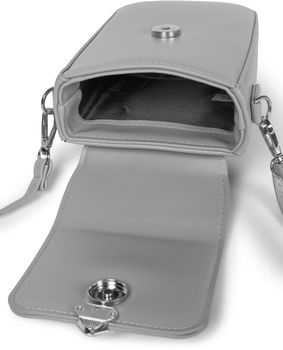 styleBREAKER Damen Box Bag Umhängetasche Einfarbig mit Magnetverschluss, 8 Kartenfächer mit Druckknopf, Crossbag 02012399