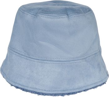 styleBREAKER Unisex Wende Fischerhut in Veloursleder Optik / Teddyfell, warmer 2 in 1 Wendehut, Bucket Hat Herbst Winter 04025037