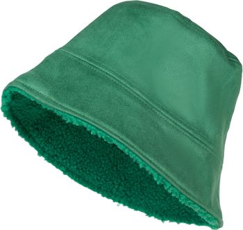 styleBREAKER Unisex Wende Fischerhut in Veloursleder Optik / Teddyfell, warmer 2 in 1 Wendehut, Bucket Hat Herbst Winter 04025037