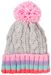 styleBREAKER Kinder Strick Bommelmütze mit Zopfmuster und gestreifter Krempe, Fleece Futter Winter, 3-5 Jahre 04024206