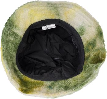 styleBREAKER Damen Fischerhut in Teddyfell im Ombré Look, warmer Bucket Hat Herbst Winter, Farbverlauf Muster Bunt 04025038