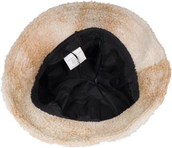 styleBREAKER Damen Fischerhut in Teddyfell im Ombré Look, warmer Bucket Hat Herbst Winter, Farbverlauf Muster Bunt 04025038