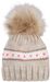 styleBREAKER Kinder Strick Bommelmütze mit Herzmuster und Thermo Fleece Futter, Winter Fellbommel Mütze, 3-5 Jahre 04024209