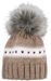styleBREAKER Kinder Strick Bommelmütze mit Herzmuster und Thermo Fleece Futter, Winter Fellbommel Mütze, 3-5 Jahre 04024209