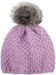 styleBREAKER Kinder Bommelmütze Gehäkelt mit V-Muster, Warmes Thermo Fleece Futter, Winter Fellbommel Mütze, 2-4 Jahre 04024208