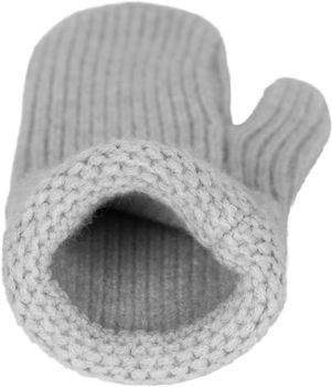styleBREAKER Damen Winter Strick Fäustlinge Einfarbig mit gemustertem Bund, warme Fausthandschuhe, Strickhandschuhe 09010046