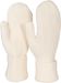 styleBREAKER Damen Winter Strick Fäustlinge Einfarbig mit gemustertem Bund, warme Fausthandschuhe, Strickhandschuhe 09010046