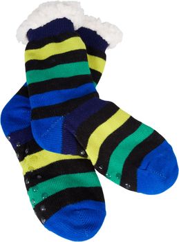 styleBREAKER Unisex ABS Stoppersocken mit Streifen Muster, warme ABS-Socken, Größe 35-42 EU / 5-10 US / 4-8 UK 08030009