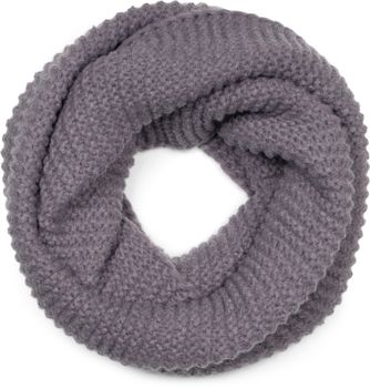 styleBREAKER Unisex Strick Loop Schal Einfarbig mit Wellenmuster, warmer Winter Strickschal, Schlauchschal 01018169