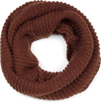 styleBREAKER Unisex Strick Loop Schal Einfarbig mit Wellenmuster, warmer Winter Strickschal, Schlauchschal 01018169