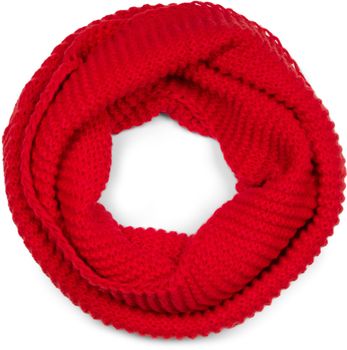 styleBREAKER Unisex Strick Loop Schal Einfarbig mit Wellenmuster, warmer Winter Strickschal, Schlauchschal 01018169